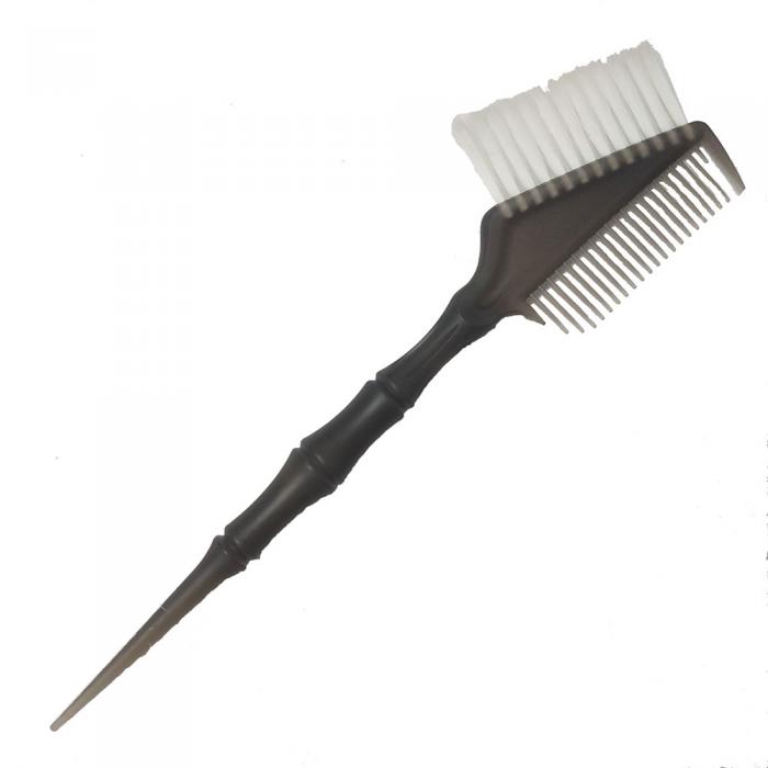 Professional salon coloring tools hair dyeing brush with comb double use tinting brush