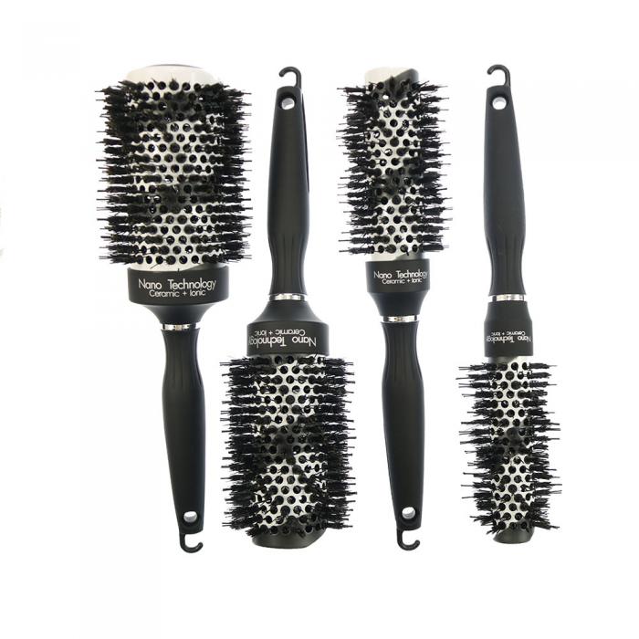 Full color changed thermal hair brush ionic round brushes professional salon shop use