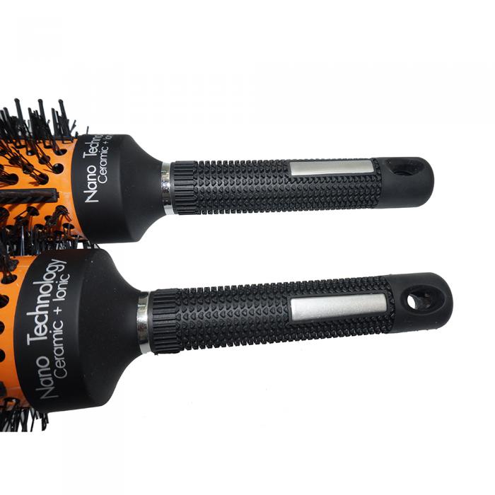 Factory Wholesale Silicon Round Hair Brush Nylon Curly HairdressingTools Round Brush