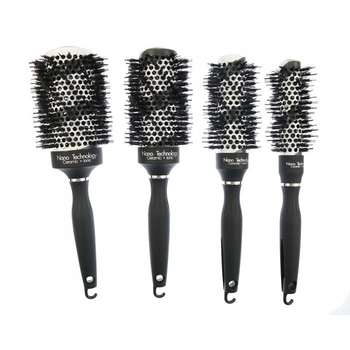 Full color changed thermal hair brush ionic round brushes professional salon shop use