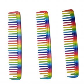 New Arrival Rainbow Carbon Durable Anti-Static Hair Comb Professional Salon Supply Hair Tools