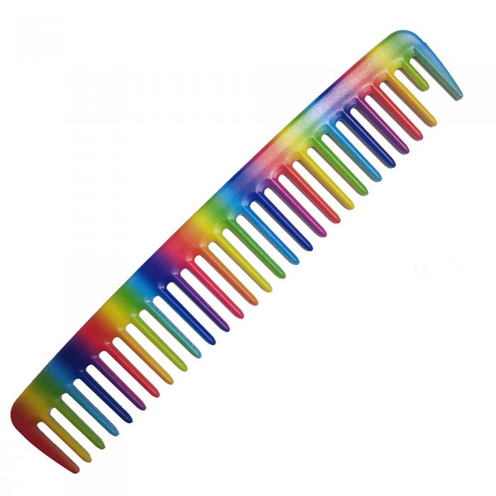 New Arrival Rainbow Carbon Durable Anti-Static Hair Comb Professional Salon Supply Hair Tools