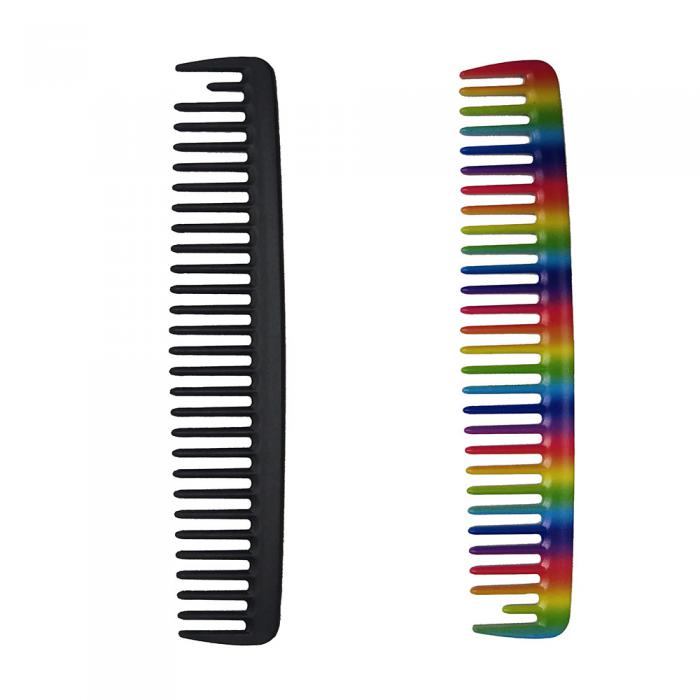 High Quality Black Carbon Durable Anti-Static Hair Comb Professional Salon Wide Tooth Combs