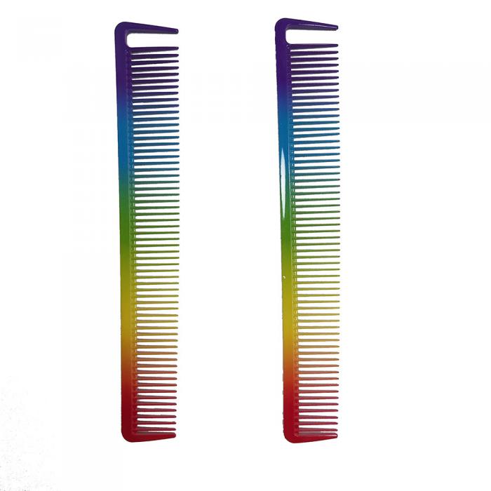 Plastic Colorful Comb Hair Cutting Barber Stylish Hairdressing Plating Comb for Salon