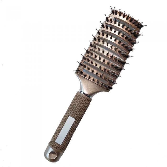High Quality wholesale plastic bristle metallic gold hair brush vent hair brush fancy hair brush