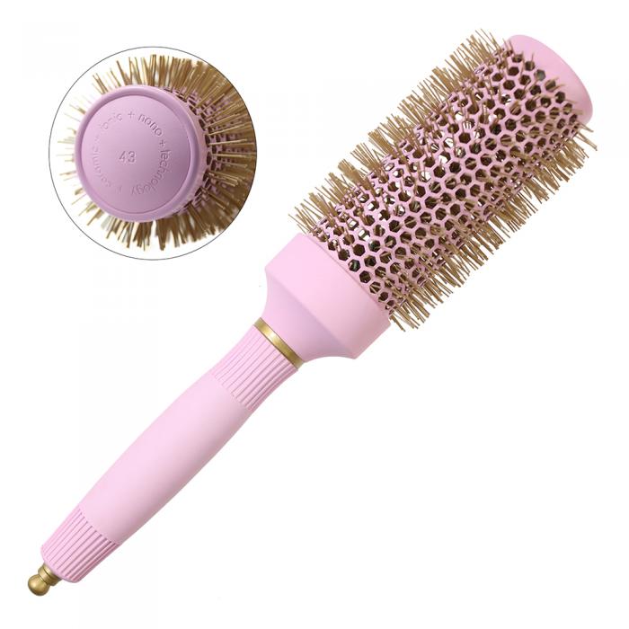 Hot Sale Pink Color Round Ionic Hair Brush High Heat Resistant Hair Styling Tools