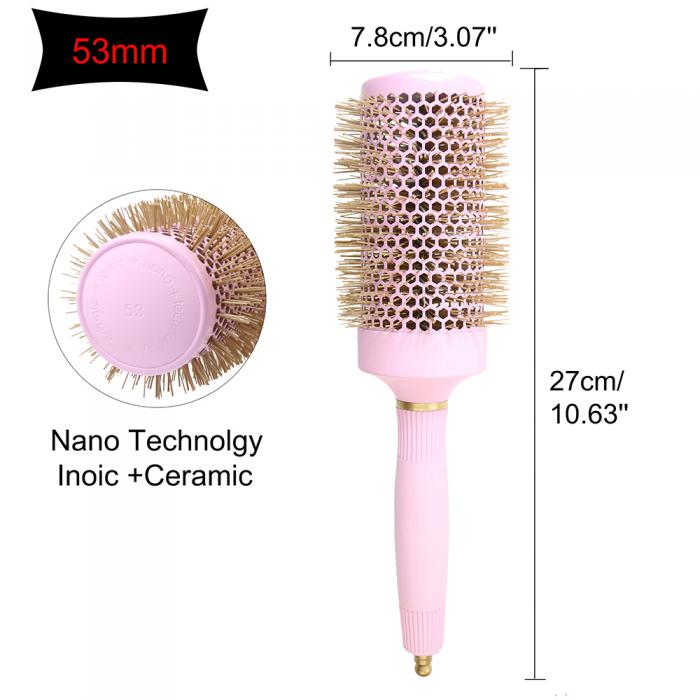Hot Sale Pink Color Round Ionic Hair Brush High Heat Resistant Hair Styling Tools
