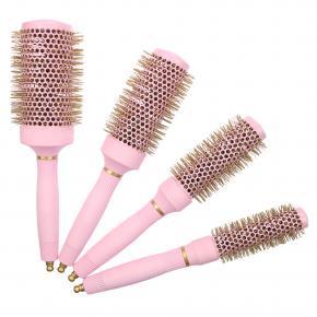 Hot Sale Pink Color Round Ionic Hair Brush High Heat Resistant Hair Styling Tools