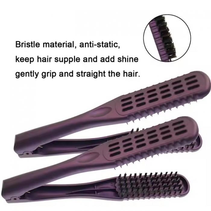 Hair Straightener Comb Double Sided Bristle Hair Brush